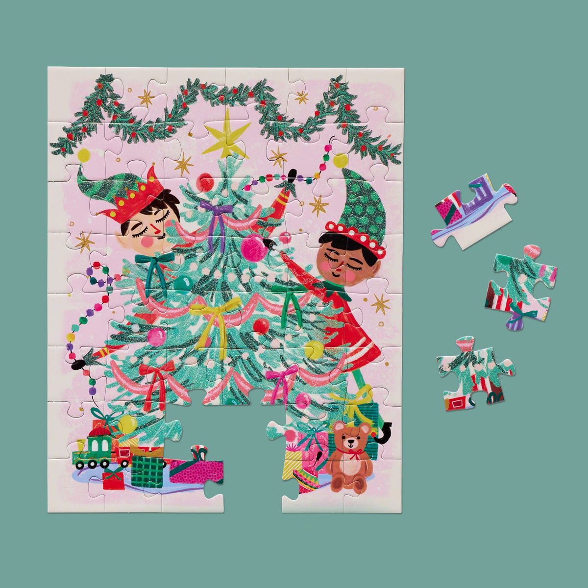 Elfing Around 48 Pc Puzzle Snax