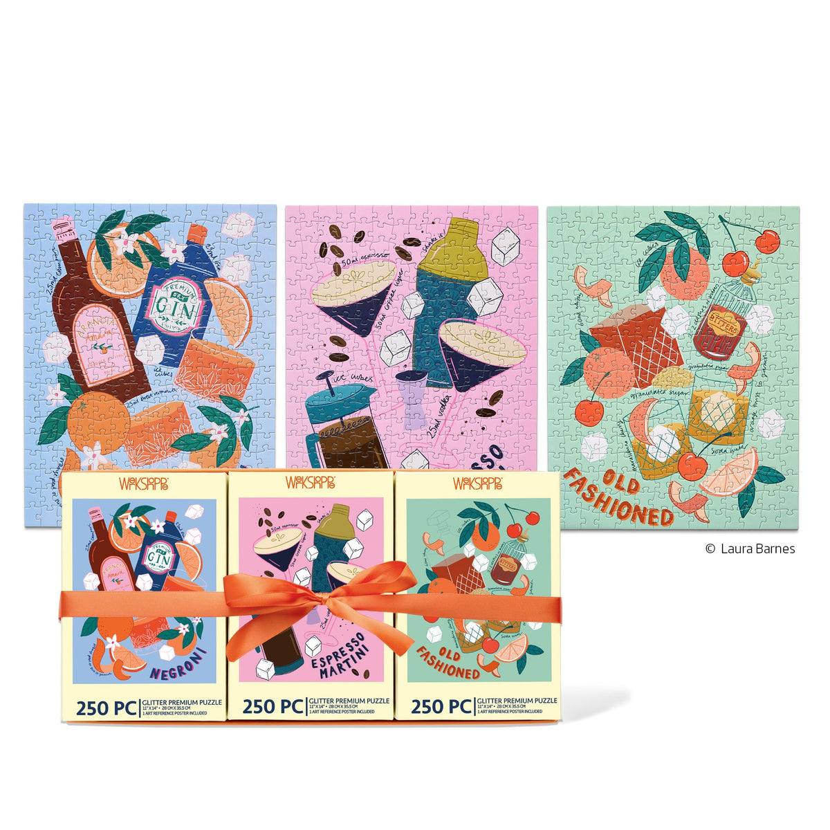 Cocktail Classics Set Of 3 Puzzles