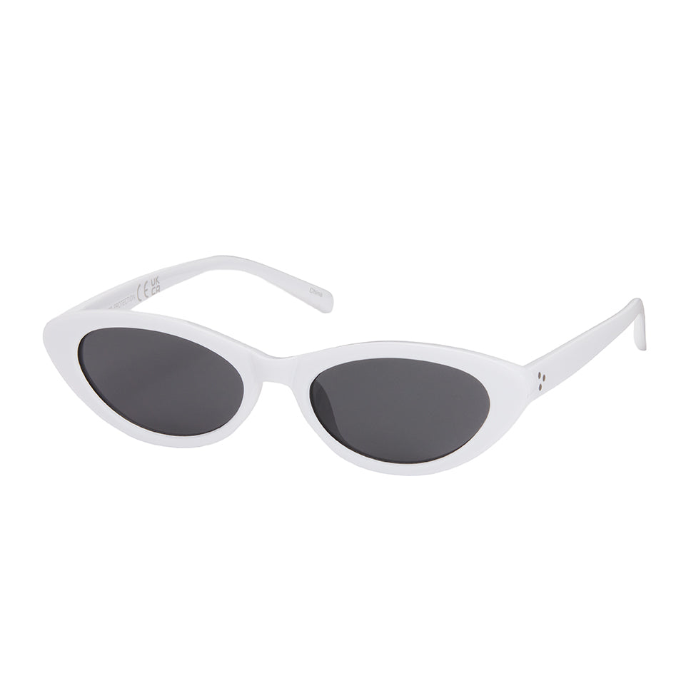 Rose Oval Sunglasses - White