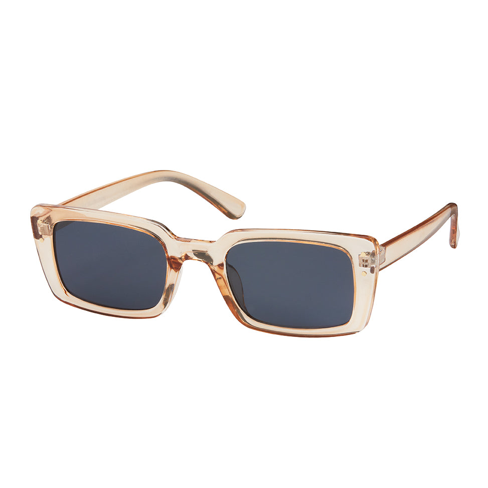 Rose Rectangle With Pins Sunglasses - Champagne