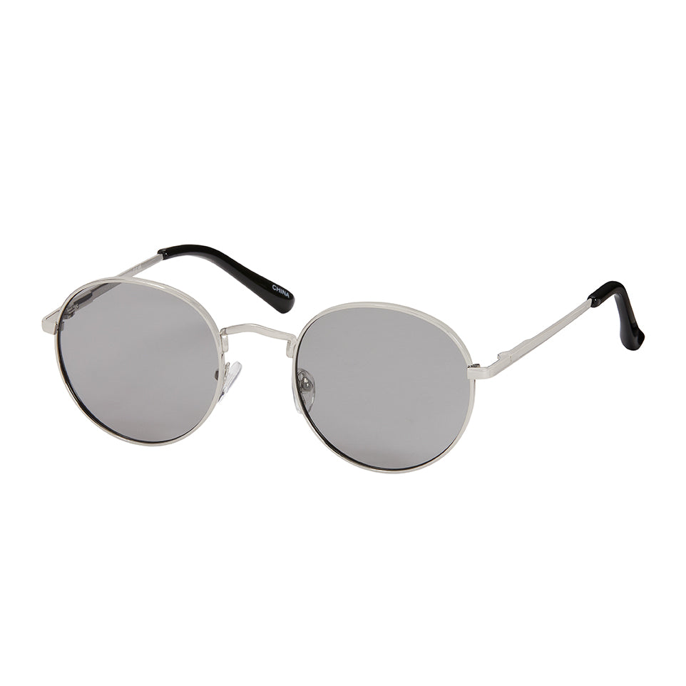 Jade Roundie Metal Sunglasses - Black Lenses