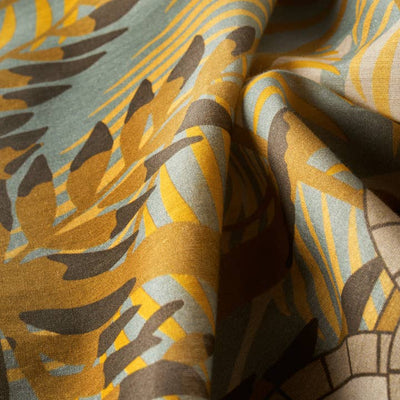 Patterned Palms Cotton Scarf