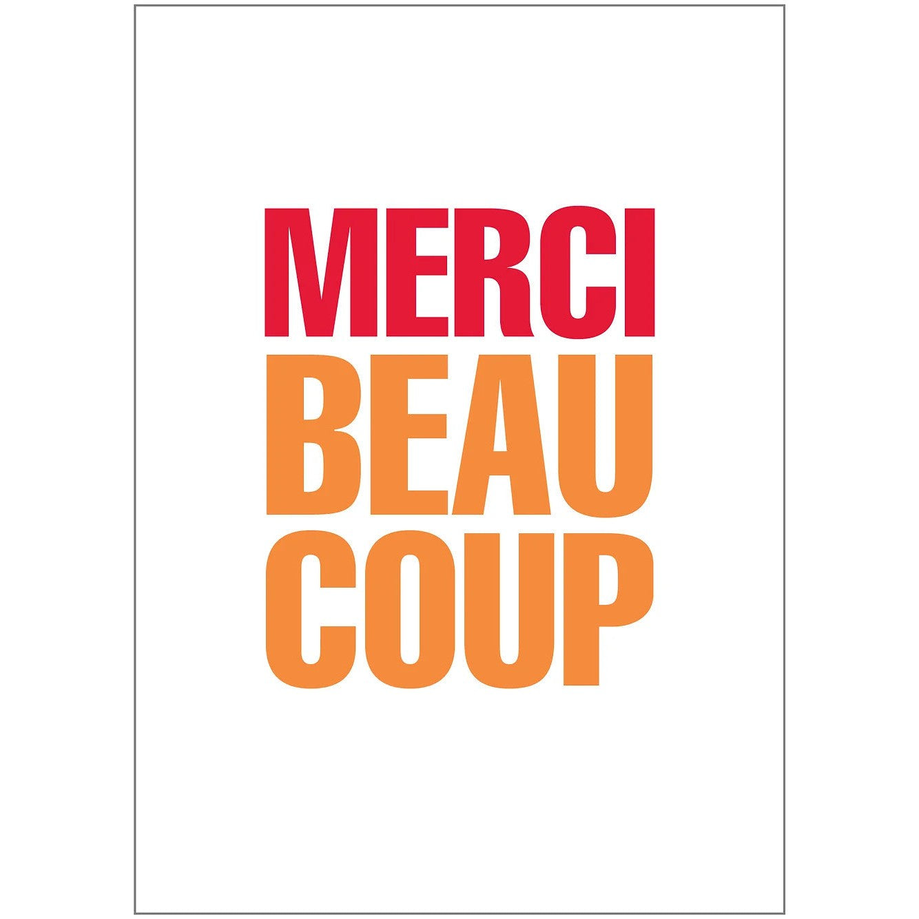 Merci Beau Coup Greeting Card