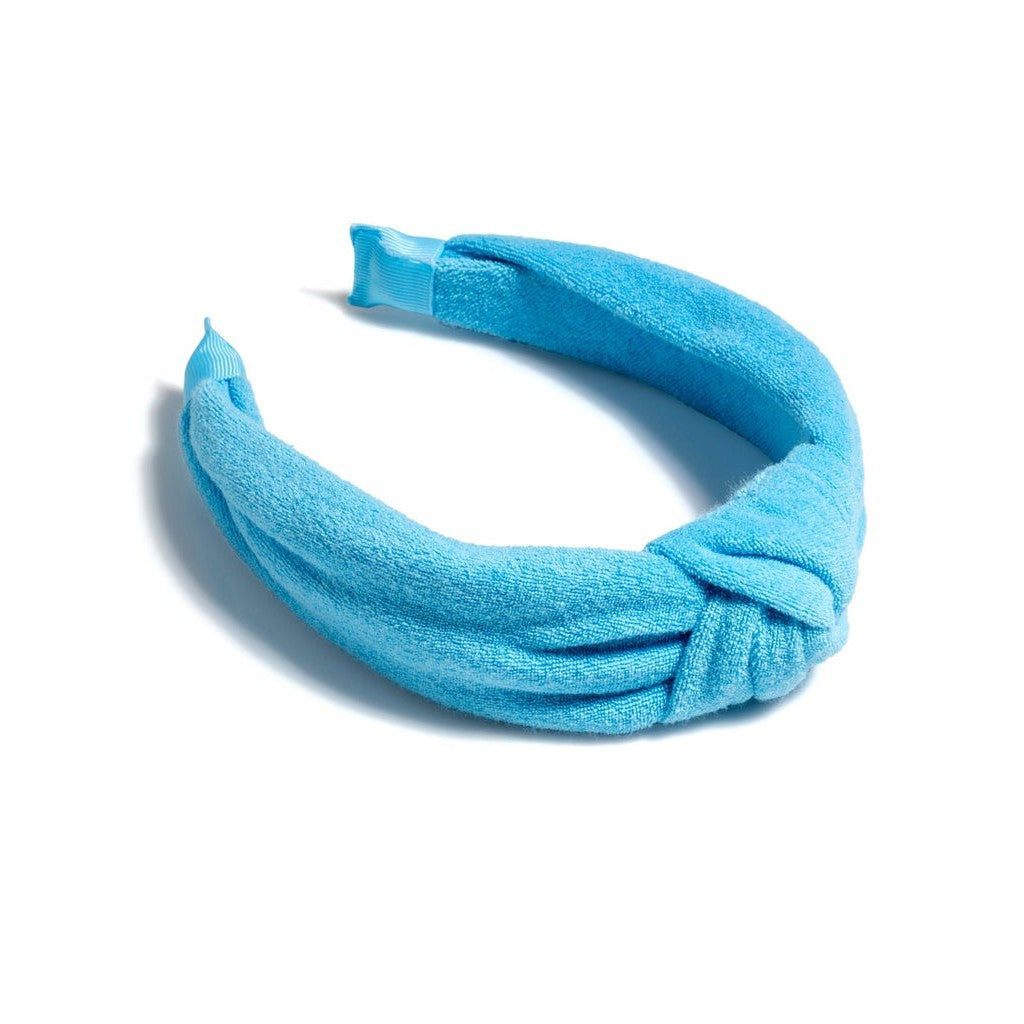 Terry Knotted Headband - Turquoise