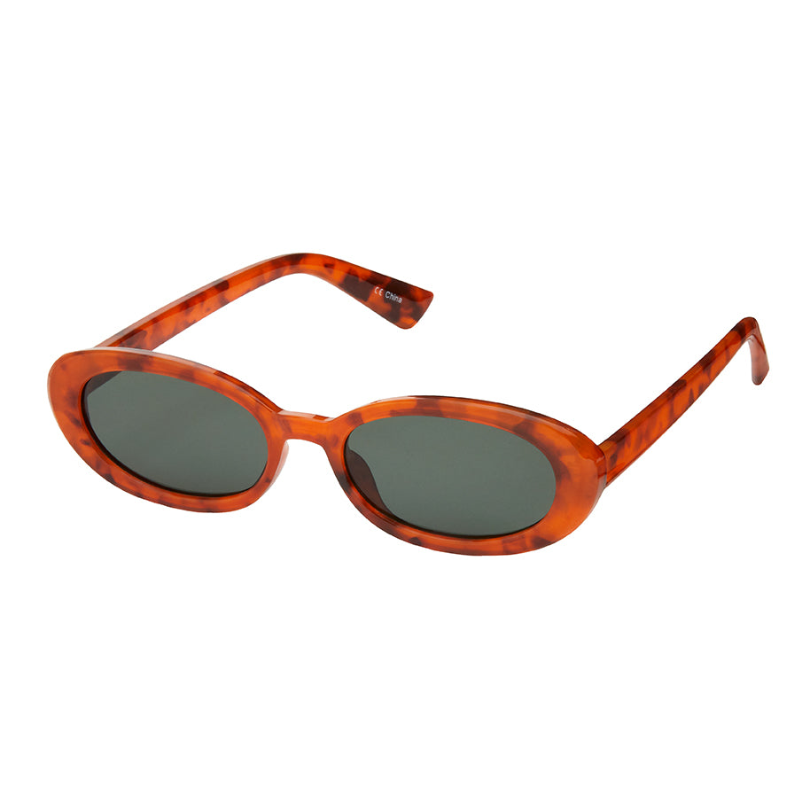 Rose Mini Oval Sunglasses - Light Amber Tortoise