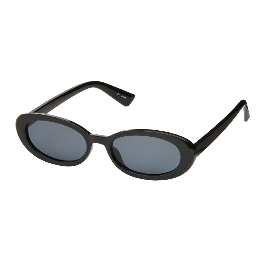 Rose Mini Oval Sunglasses - Black