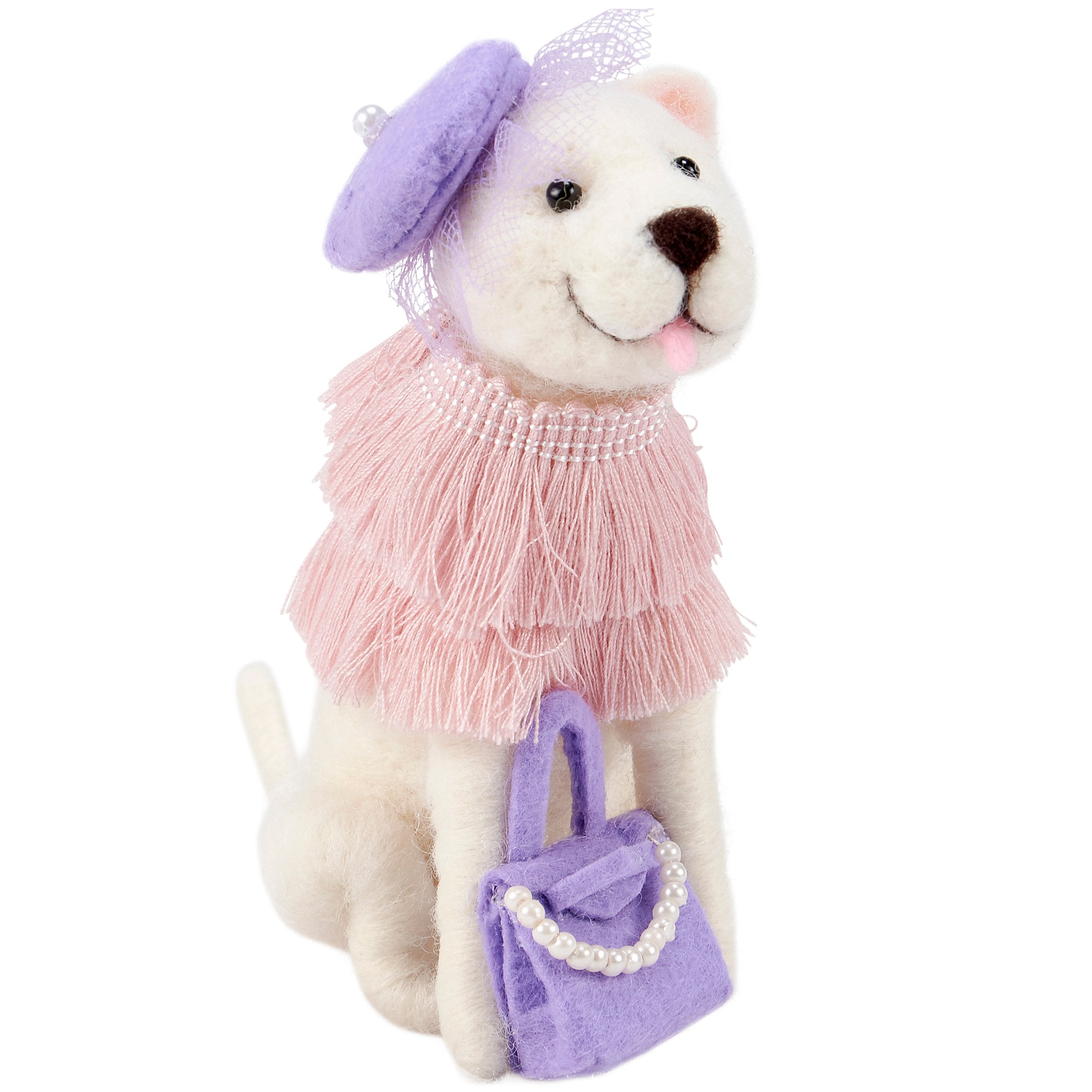 Flapper Dress Dog Felt Sitter