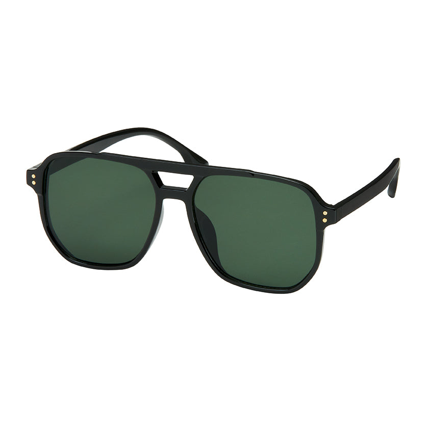 Heritage Square Aviator Sunglasses - All Black