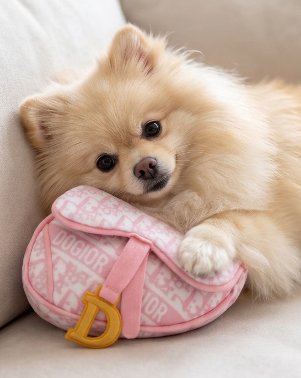 Pink Dogior Bag Pet Toy