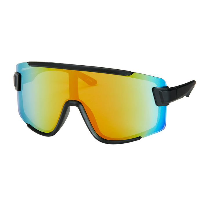 Shields Collection - Wrap Mirror Color Lens Sunglasses