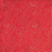 Red Elegance Embossed Beverage Napkins