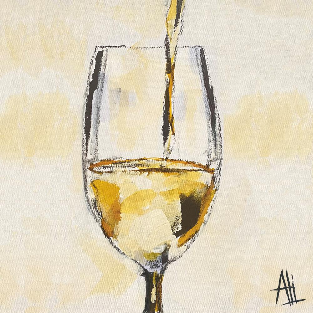 The Art Of White Wine Beverage Napkin - Just Fabulous Palm Springs