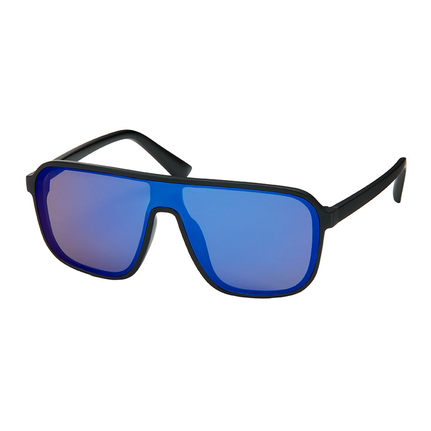 Shields Collection - Rounded Mirror Lens Sunglasses