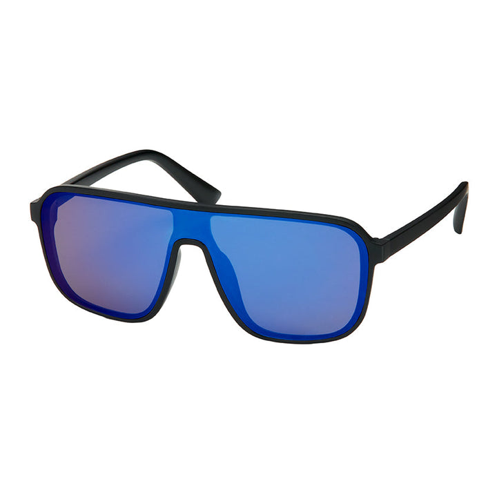Shields Collection - Rounded Mirror Lens Sunglasses