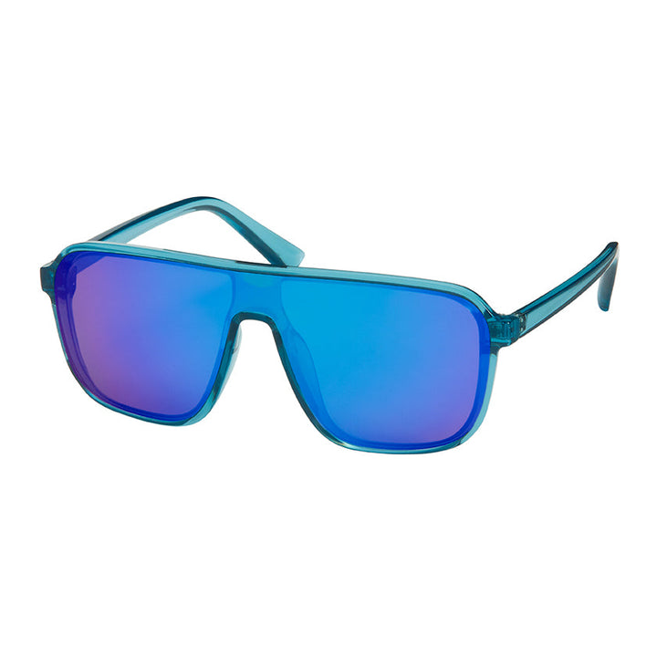 Shields Collection - Rounded Mirror Lens Sunglasses