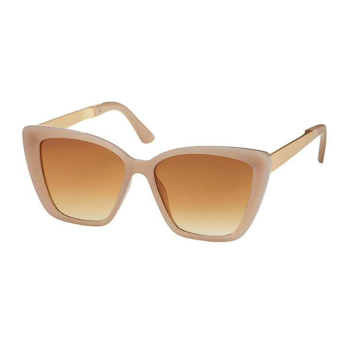 Jade Collection - Cat Eye Metal Temple Sunglasses