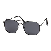Heritage Square Metal Aviator Sunglasses - All Black