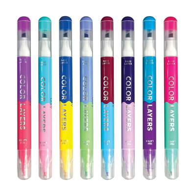 Color Layers Double Ended Layering Markers - Set of 8