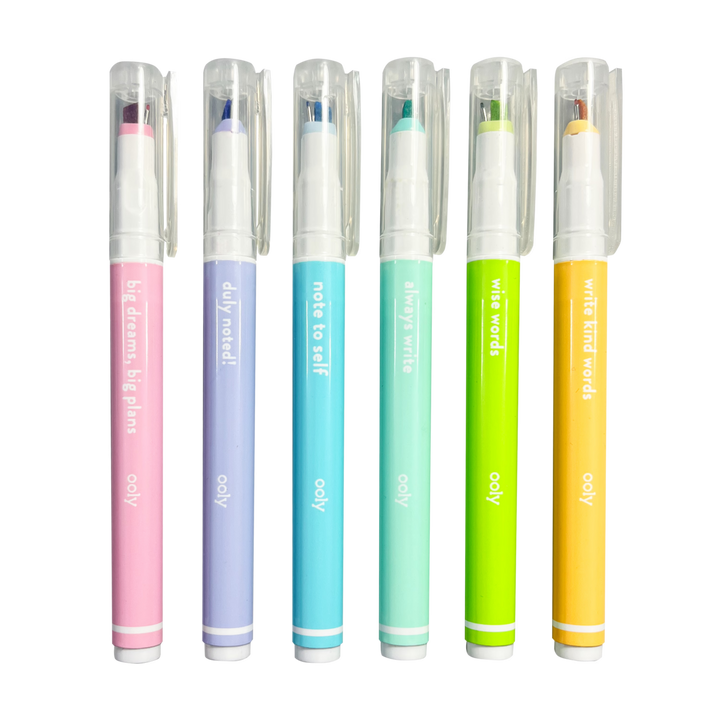 Noted! 2-in-1 Micro Fine Tip Pen and Highlighters - Set of 6