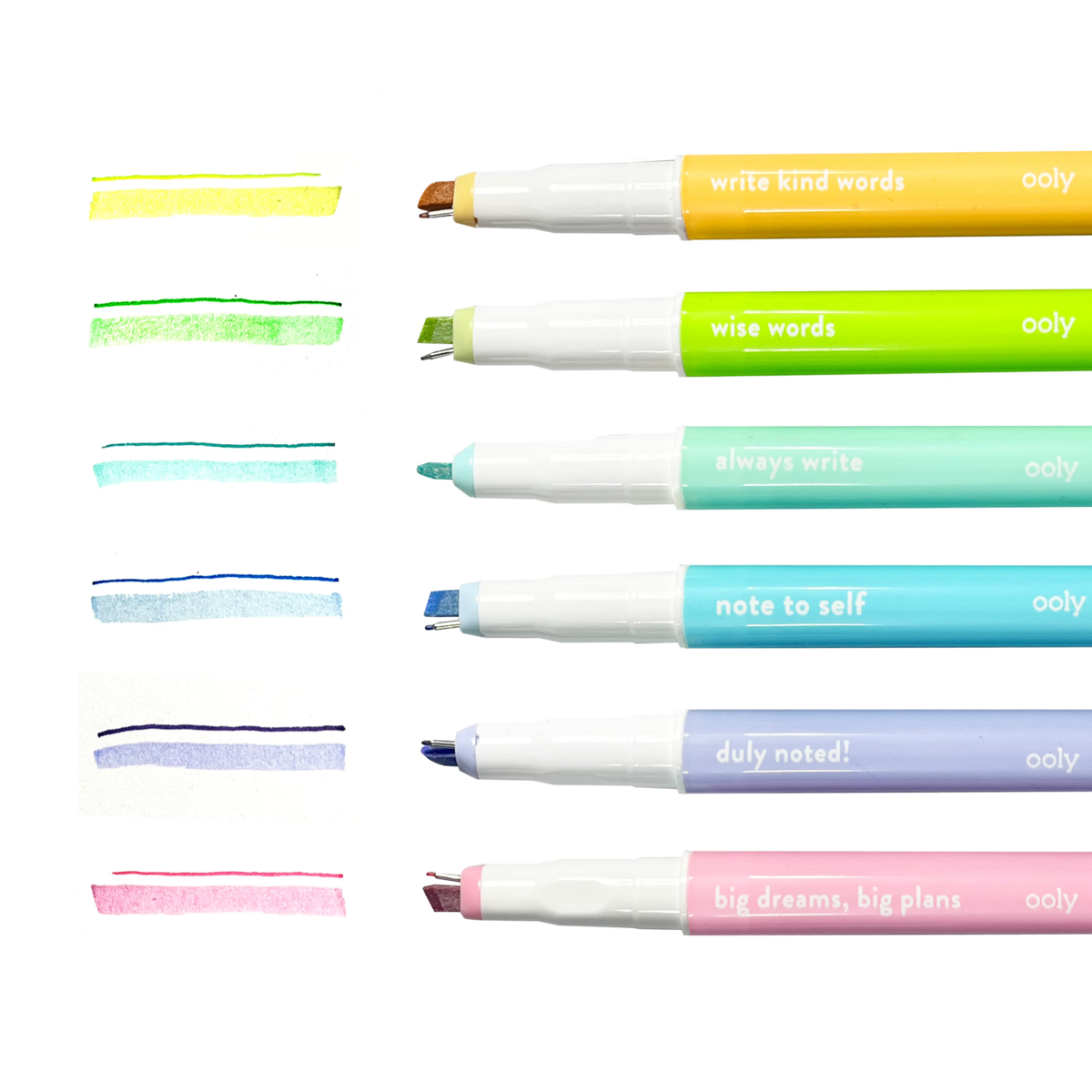 Noted! 2-in-1 Micro Fine Tip Pen and Highlighters - Set of 6