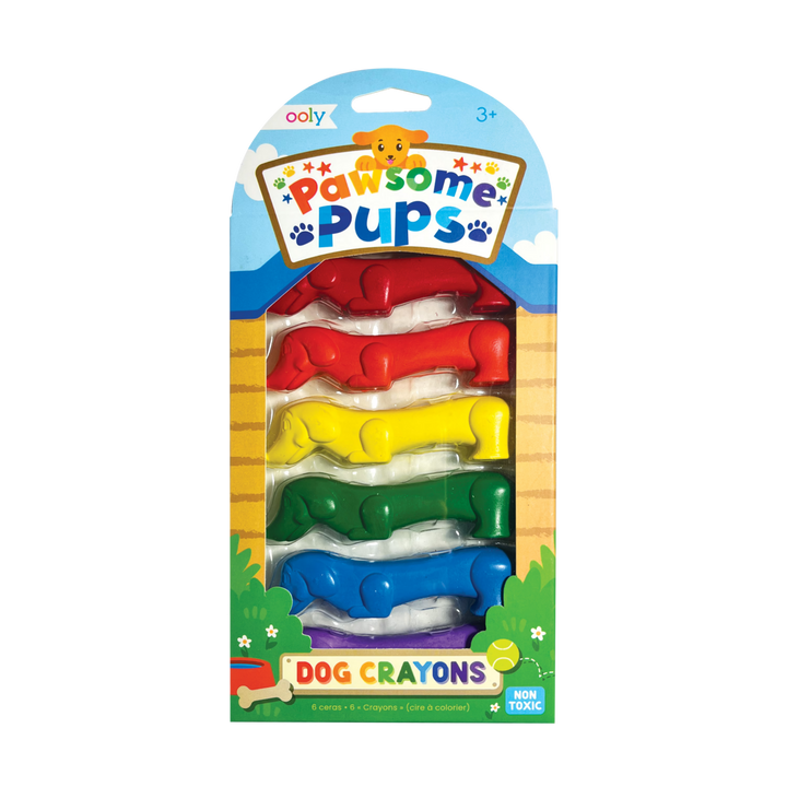Pawsome Pups Dog Crayons - Set of 6