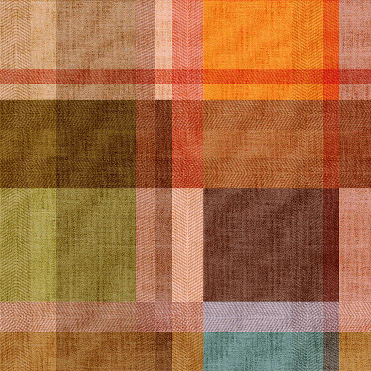 Autumn Plaid Lunch Napkins