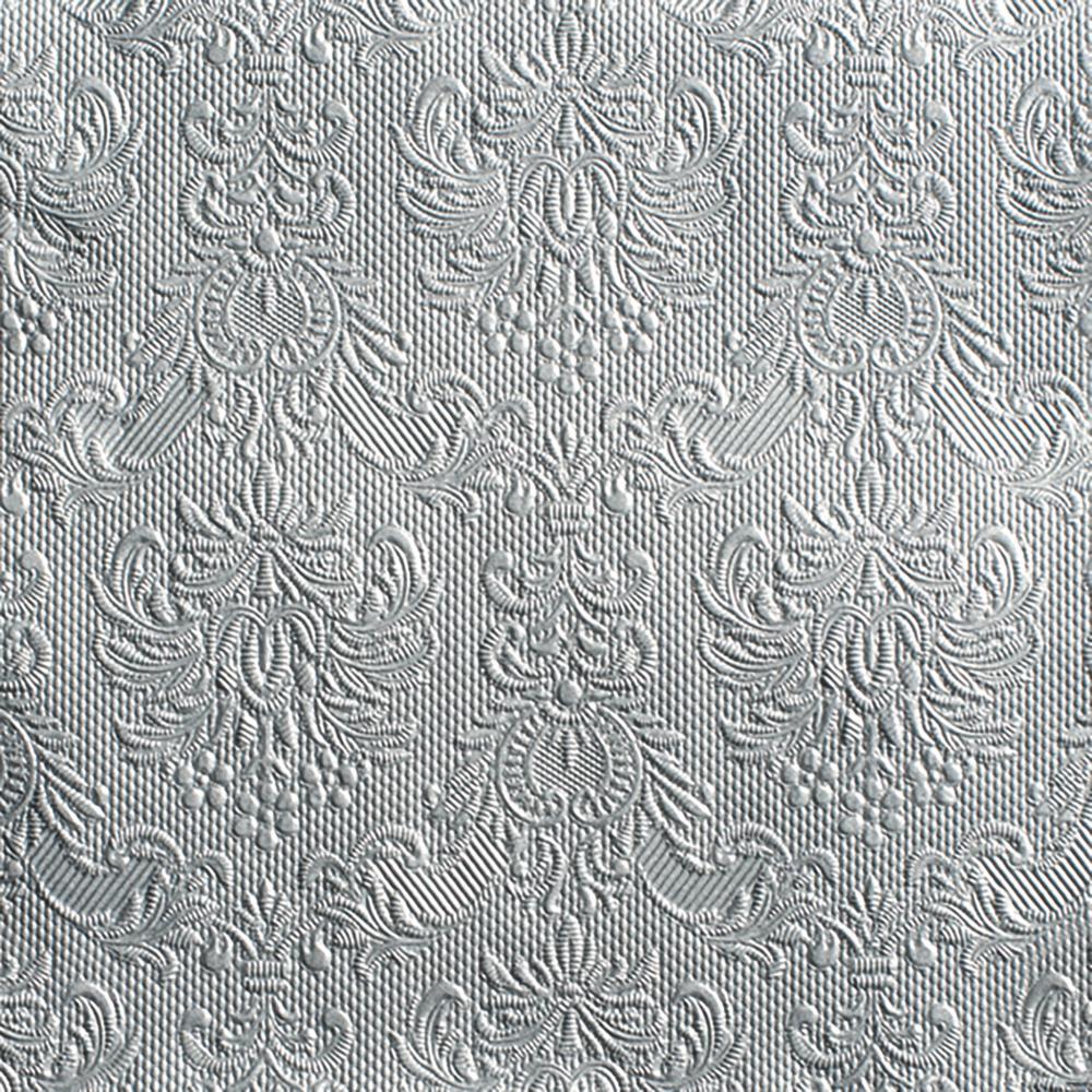 Silver Elegance Embossed Lunch Napkins