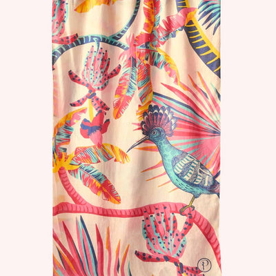 Tropical Paradise Cotton Scarf - Pink