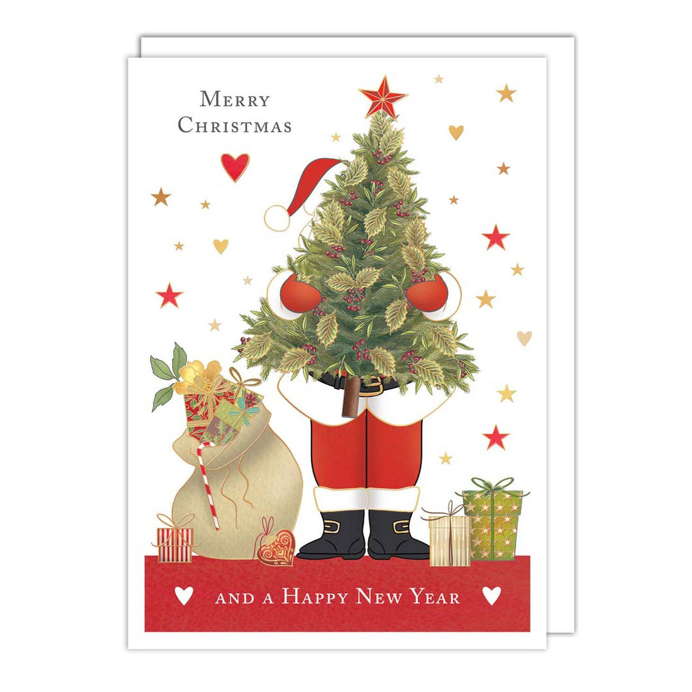 Santa Tree Christmas Holiday Card