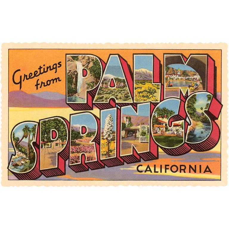 Greetings from Palm Springs Blank Greeting Card - Just Fabulous Palm Springs