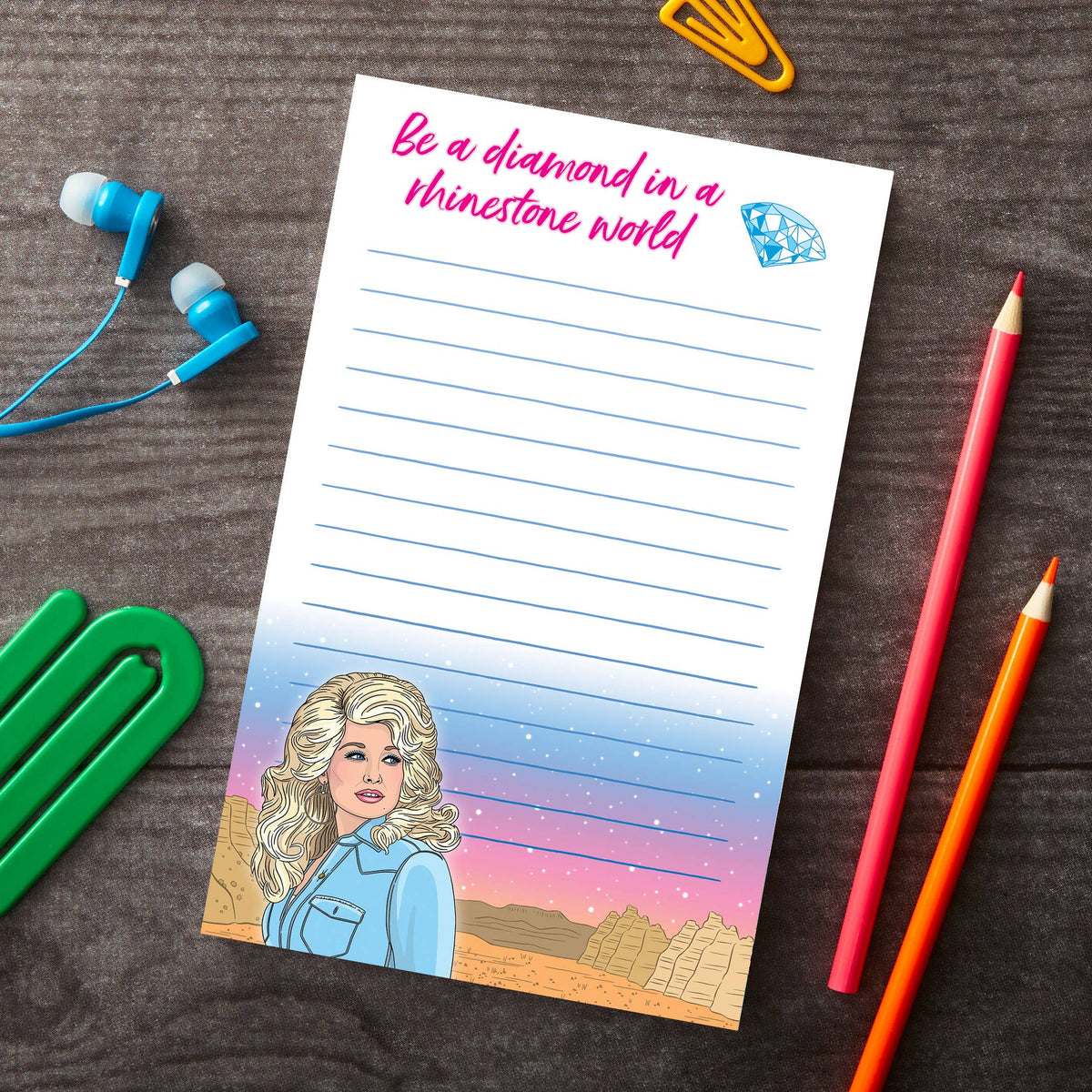 Notepad: Dolly Parton Diamond In A Rhinestone World