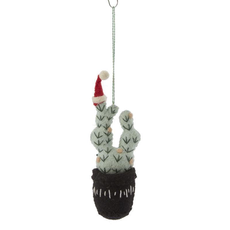 Festive Cactus Ornament - Hat