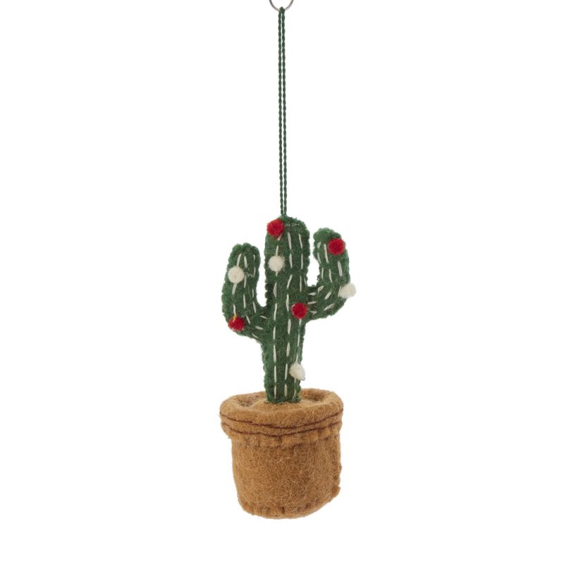 Festive Cactus Ornament - Lights