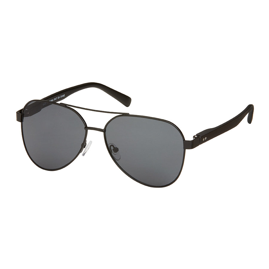 Weekend Glam Aviator Sunglasses - All Black