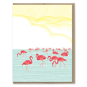 Flamingos Blank Notecard Set
