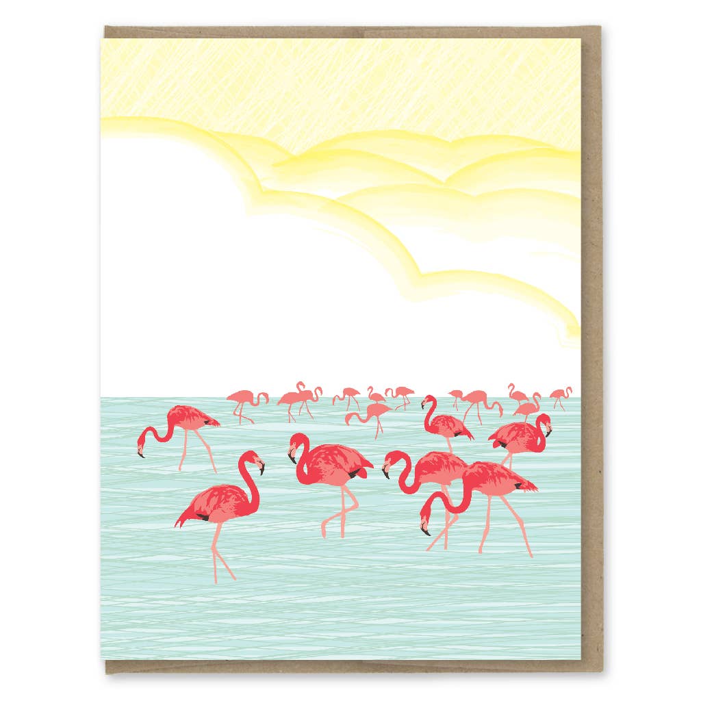 Flamingos Blank Notecard Set