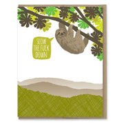 Sloth Slow Down Birthday Card