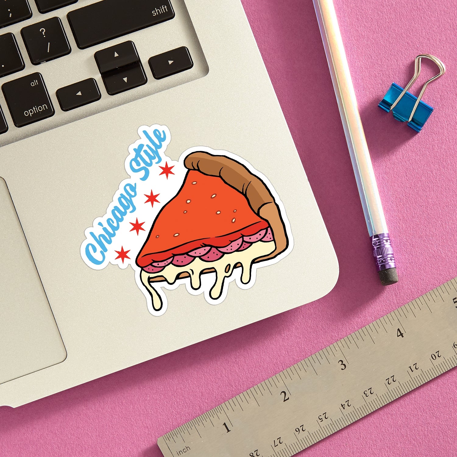 Die Cut Sticker: Chicago Style Pizza