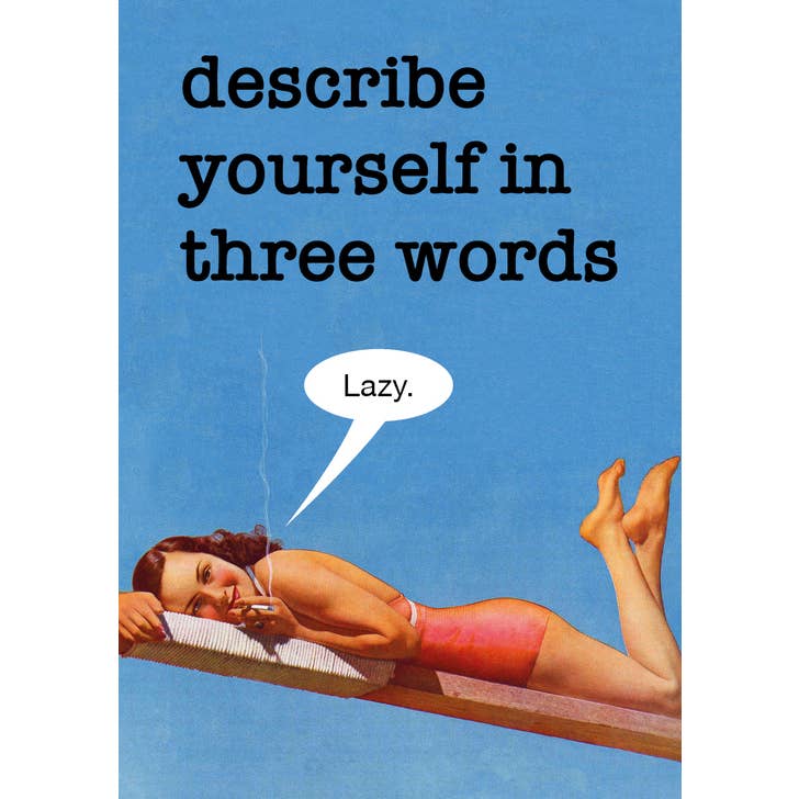 Lazy Greeting Card