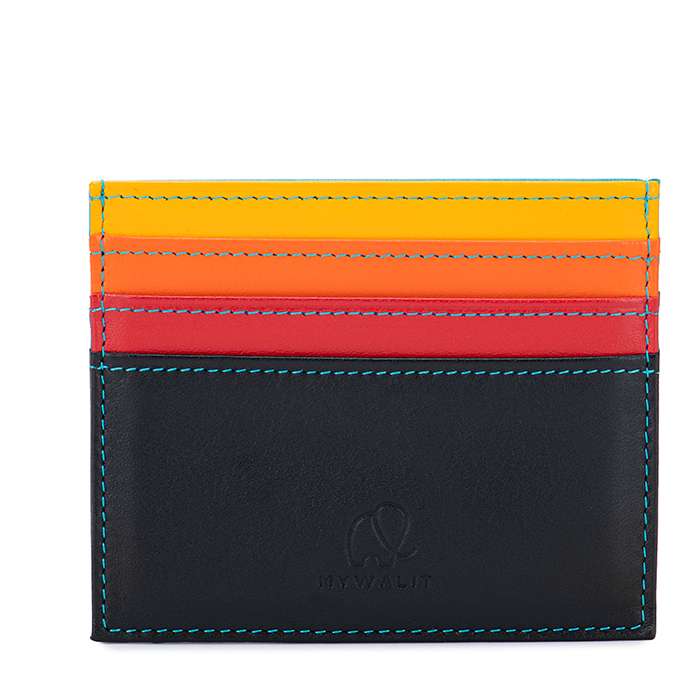 Double Sided Credit Card Holder -  Black & Blue