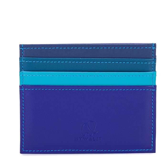 Double Sided Credit Card Holder -  Seascape & Teal