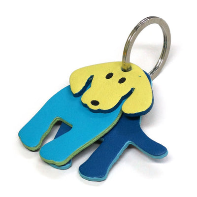 Dog Keyring - Green/Teal/Navy