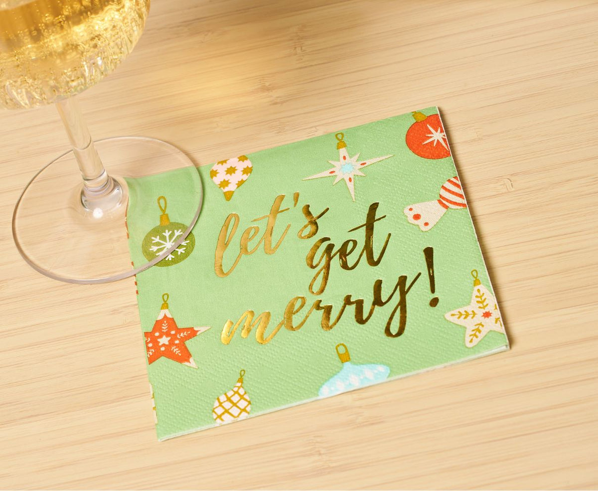 Let's Get Merry Cocktail Napkins