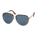 Jade Collection - Rimless Studded Aviator Sunglasses