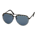 Jade Collection - Rimless Studded Aviator Sunglasses