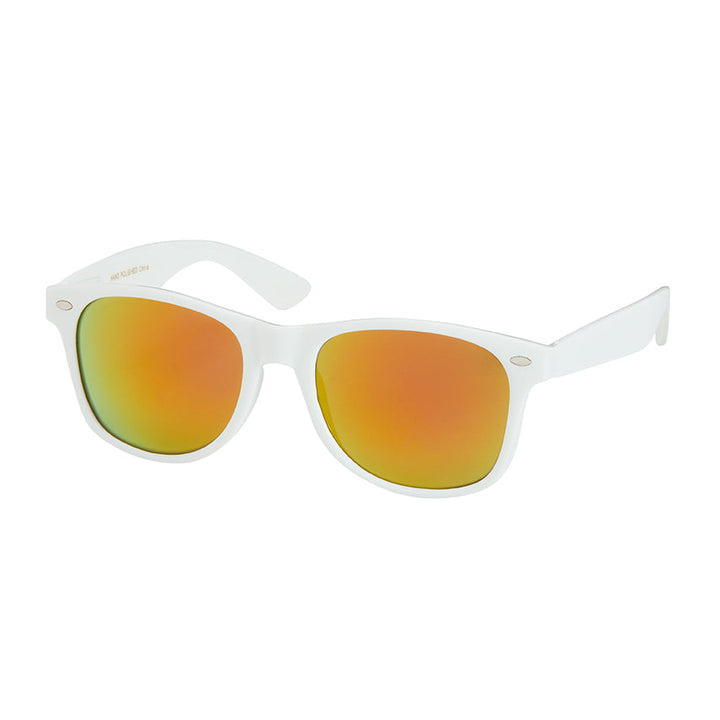 Classics Collection - White With Color Mirror Sunglasses