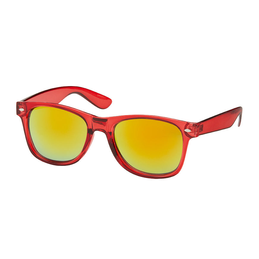 Classics Collection - Crystal Frame With Color Mirror Lens Sunglasses