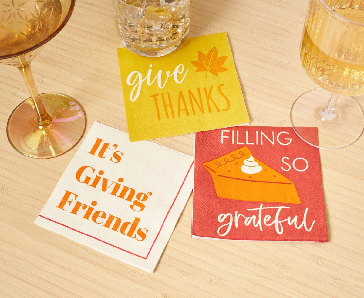 Filling So Grateful Cocktail Napkins