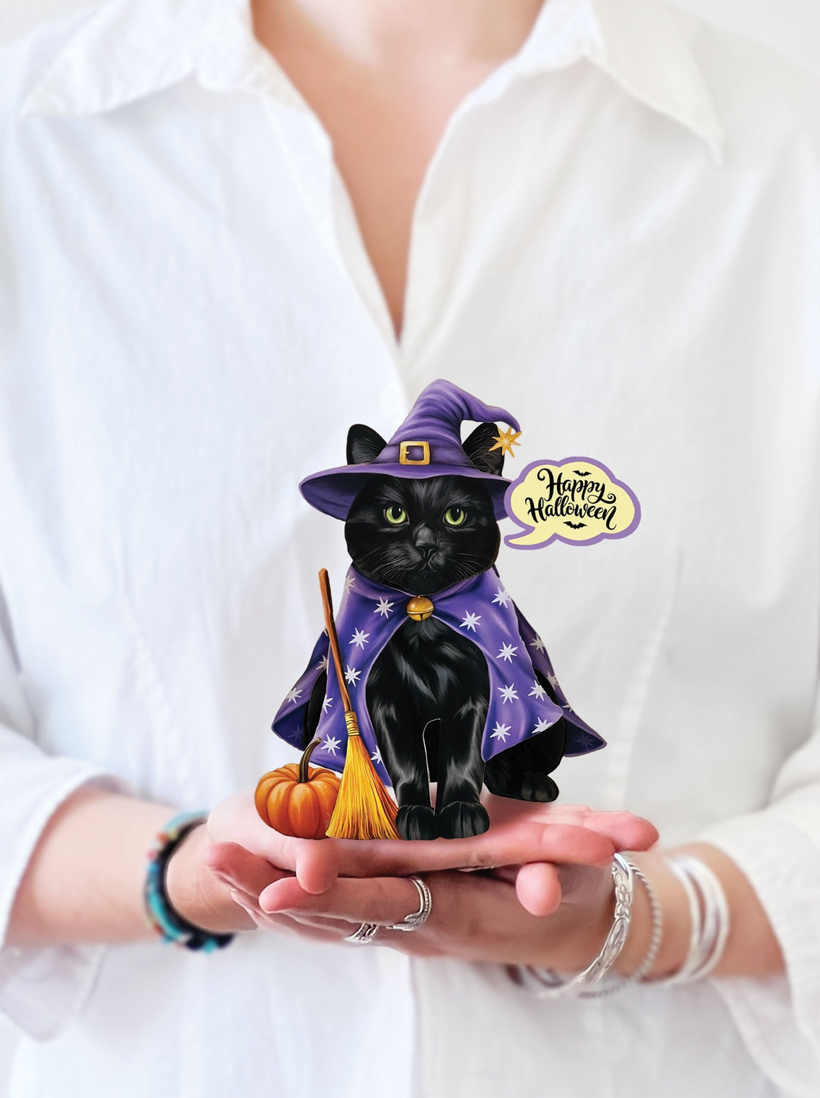 Mini Halloween Cat Pop Up Card