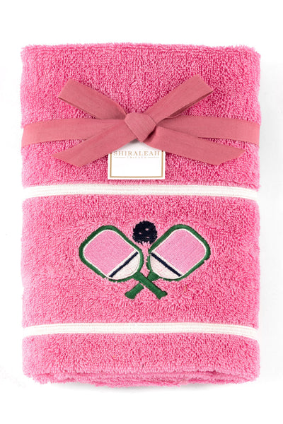 Pickleball Paddles Hand Towel - Pink